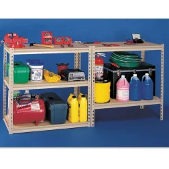 Tennsco Stur-D-Stor 36.5 in. W x 18.5 in. D x 72 in. H Five-Shelf Shelving - Sand