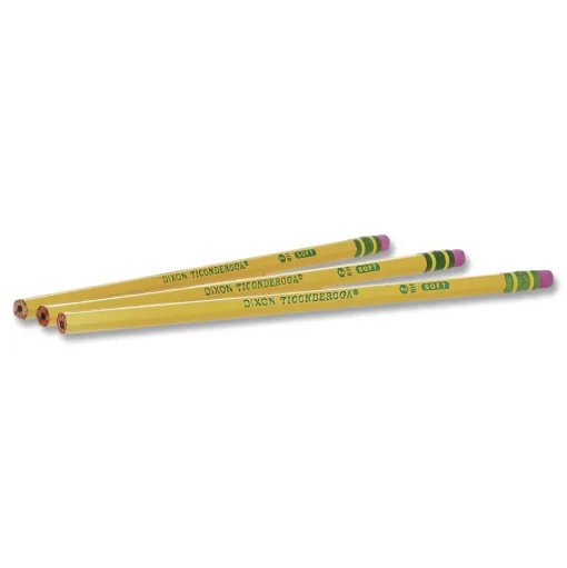 Ticonderoga HB (#2) Pencils - Black Lead, Yellow Barrel (48/Pack)
