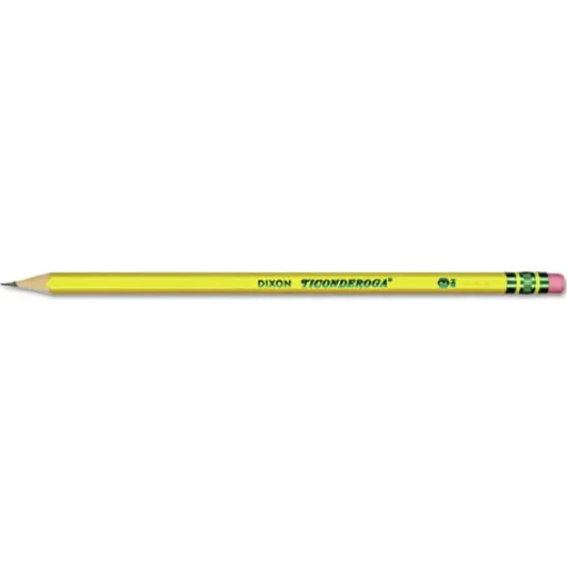 Ticonderoga HB (No. 2) Pencils - Black Lead/Yellow Barrel (1-Dozen)