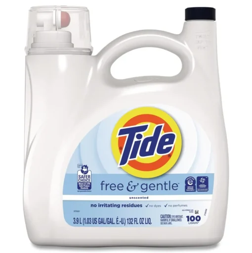 Tide Free and Gentle 132 oz HE Compatible Liquid Laundry Detergent (4/Carton)