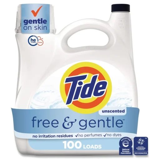 Tide Free and Gentle 132 oz HE Compatible Liquid Laundry Detergent (4/Carton)