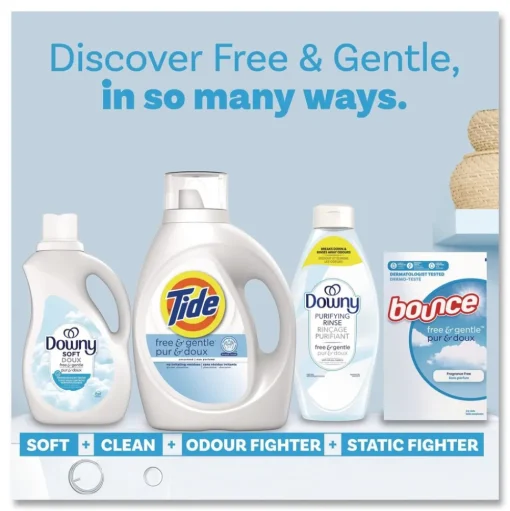 Tide Free and Gentle 132 oz HE Compatible Liquid Laundry Detergent (4/Carton)