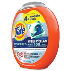Tide Hygienic Clean Heavy 10x Duty Power Pods 76 oz. Tub HE Compatible Laundry Detergent - Original Scent (4/Carton)