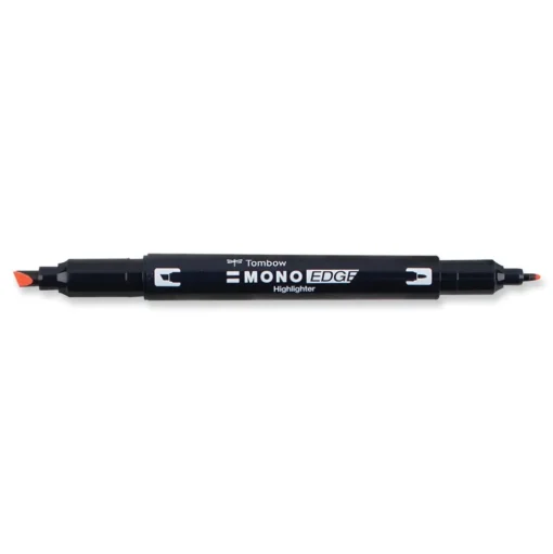 Tombow Mono Chisel/Bullet Tip Edge Highlighters - Red Barrel/Red Ink (10/Box)