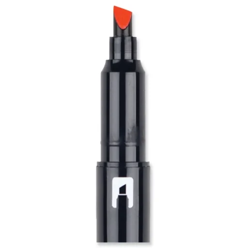 Tombow Mono Chisel/Bullet Tip Edge Highlighters - Red Barrel/Red Ink (10/Box)