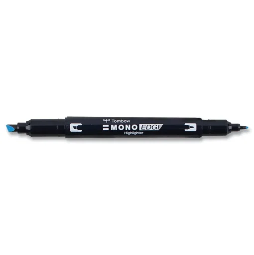 Tombow Mono Chisel/Bullet Tip Highlighters - Skyblue Barrel/Skyblue Ink (10/Box)