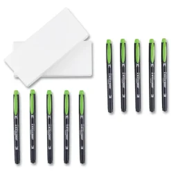 Tombow Mono Chisel/Bullet Tip Edge Highlighters - Yellow Green Barrel/Yellow Green Ink (10/Box)
