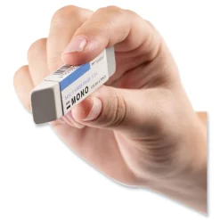Tombow Mono Rectangular Block Sand and Rubber Eraser for Pencil/Ink Marks - White/Medium