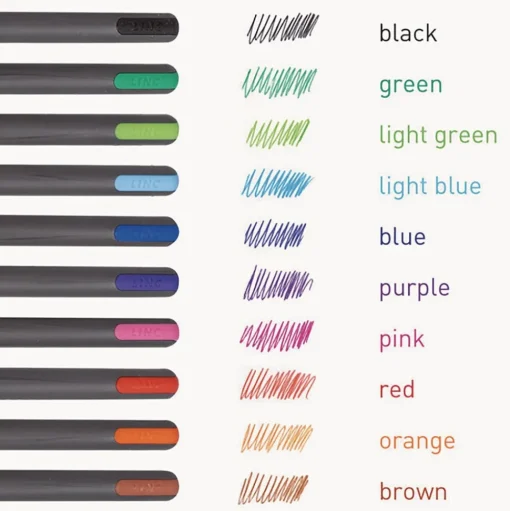 TOPS Medium 1 mm PENTONIC Stick Ballpoint Pen - Assorted Ink Colors/Charcoal Gray Barrel (25/Pack)