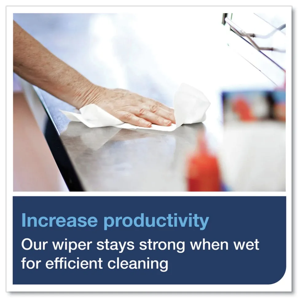 Tork 192136 1/4 Fold 1-Ply 12.5 in. x 13 in. Heavy-Duty Paper Wiper - White (16/Carton)