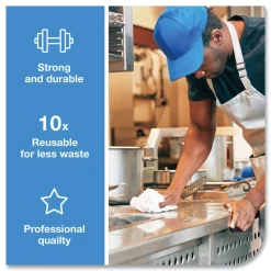 Tork 192815 13 in. x 21 in. 1-Ply 2 in 1 Wiper - White (120/Carton)