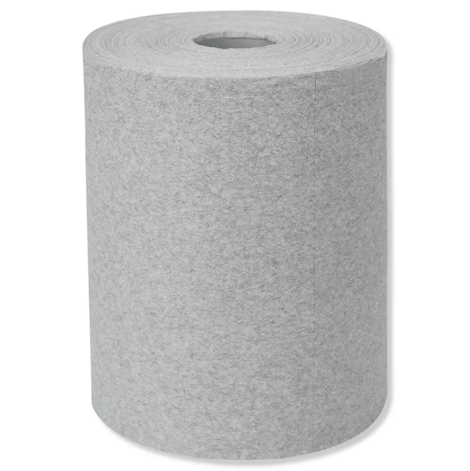 Tork 520337 12.6 in. x 10 in. 1-Ply Industrial Cleaning Cloths - Gray (500 Wipes/Roll, 1 Roll/Carton)