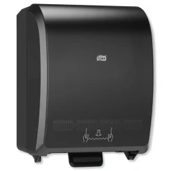 Tork 772828 12.32 in. x 9.32 in. x 15.95 in. Mechanical Hand Towel Roll Dispenser for H80 System - Black