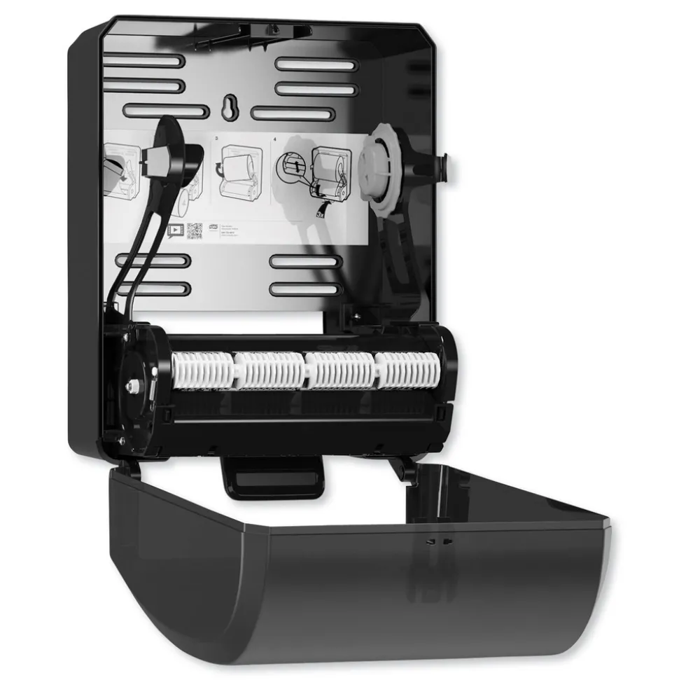Tork 772828 12.32 in. x 9.32 in. x 15.95 in. Mechanical Hand Towel Roll Dispenser for H80 System - Black
