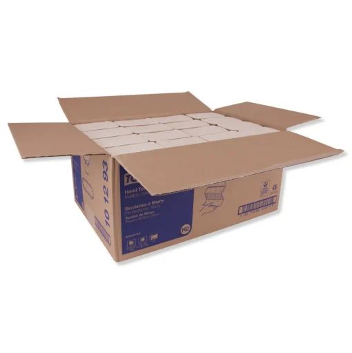 Tork 101293 9.13 x 9.5 2-Ply Multifold Paper Towels - White (189/Pack, 16 Packs/Carton)