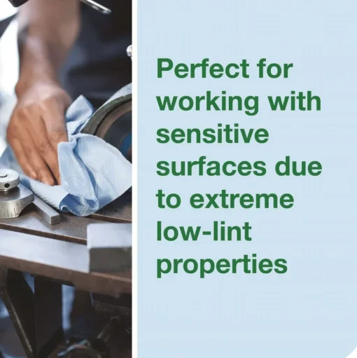 Tork 12 in. x 12 in. 1-Ply Low-Lint Cleaning Cloth - Blue (250/Carton)