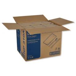 Tork 15 in. x 16.25 in. 2-Ply 1/8-Fold Advanced Dinner Napkins - White (3000/Carton)