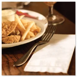 Tork 15 in. x 16.25 in. 2-Ply 1/8-Fold Advanced Dinner Napkins - White (3000/Carton)