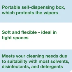 Tork 15 in. x 15 in. 1-Ply Low-Lint Cleaning Cloth - Blue (4 Boxes/Carton)