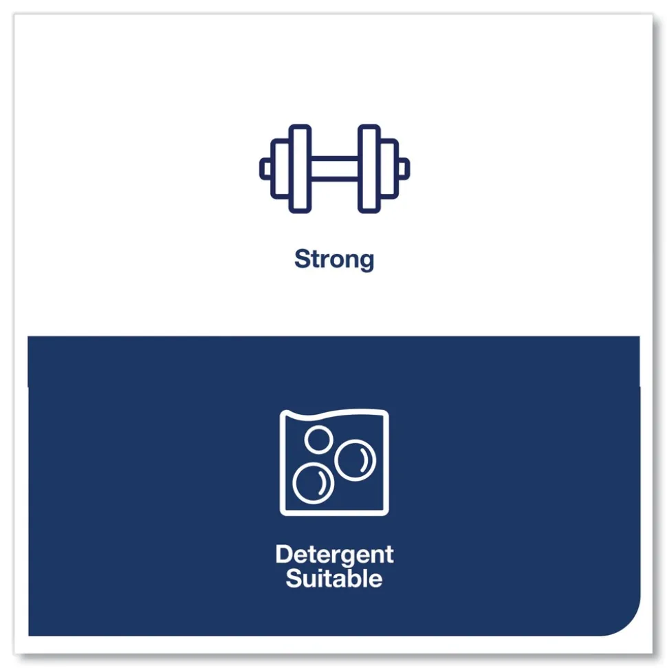 Tork 11.75 in. x 14.75 in. 1-Ply Small Pack Foodservice Cloth - Unscented/White/Red Stripe (4/Carton)