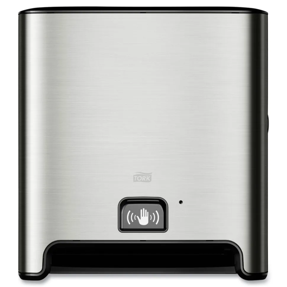 Tork 13.58 in. x 8.03 in. x 14.69 in. Wall Mount Hand Towel Roll Dispenser with Intuition Sensor - Stainless Steel