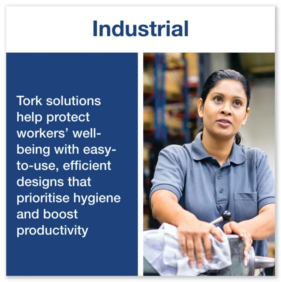 Tork 12.56 in. x 10.57 in. x 18.09 in. Washstation Dispenser - Aqua/White