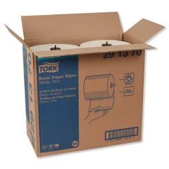 Tork 291370 1-Ply 7.68 in. x 1150 ft. Basic Paper Wiper Roll Towel - White (4/Carton)