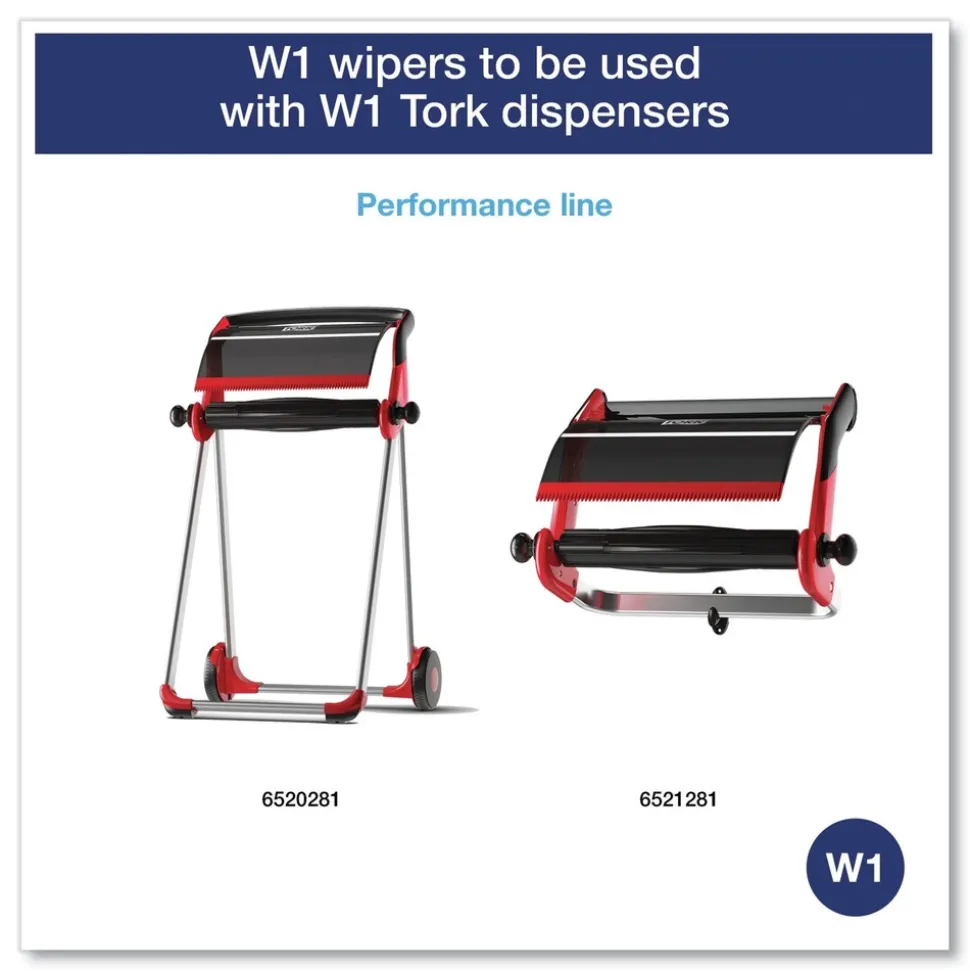Tork 450304 1-Ply 11.1 in. x 800 ft. Heavy-Duty Paper Wiper - Blue