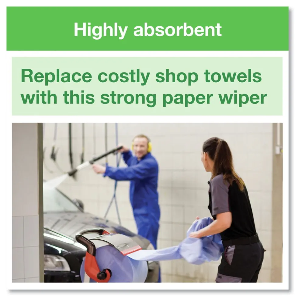 Tork 450304 1-Ply 11.1 in. x 800 ft. Heavy-Duty Paper Wiper - Blue