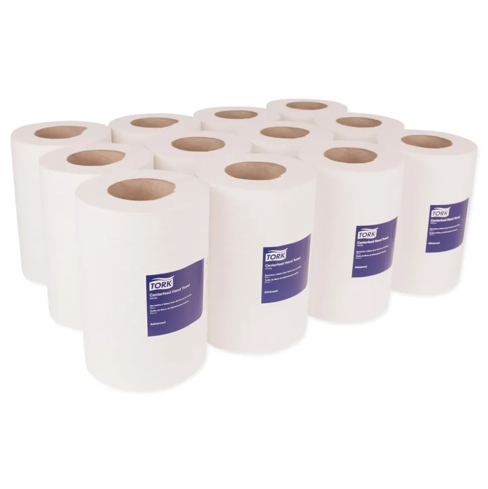Tork 121225 2-Ply 8.3 in. x 11.8 in. Advanced Soft Mini Centerfeed Hand Towel (12/Carton)