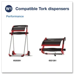 Tork 500105 1-Ply 9 in. x 12.4 in. Light Duty Cleaning Cloth Giant Roll - White (1/Carton)