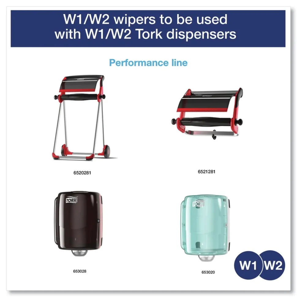 Tork 13244101 4-Ply 11 in. x 15.75 in. Unscented Industrial Paper Wiper - Blue (2/Carton)