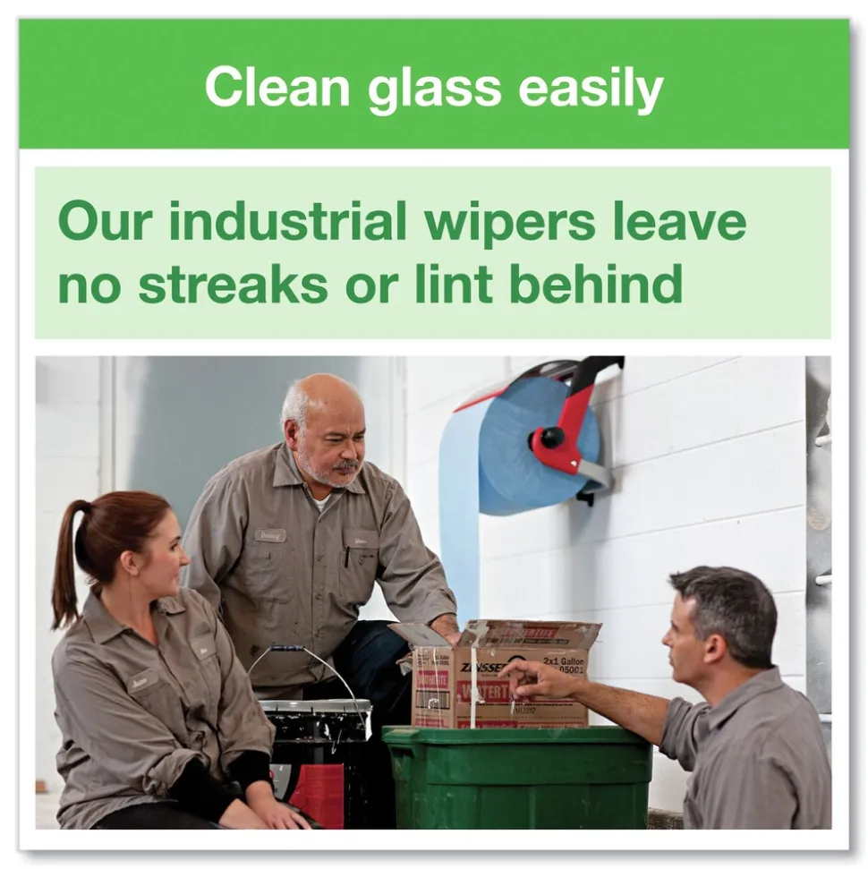 Tork 13244101 4-Ply 11 in. x 15.75 in. Unscented Industrial Paper Wiper - Blue (2/Carton)