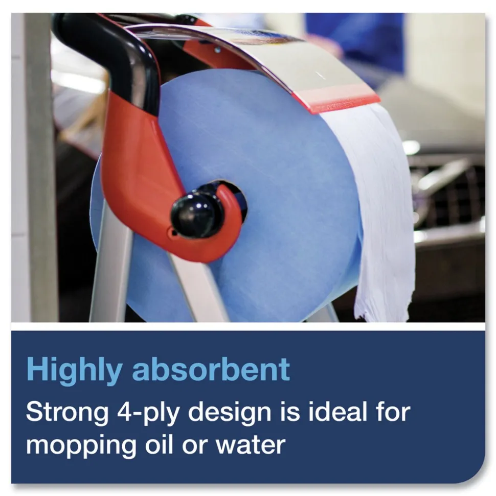 Tork 13244101 4-Ply 11 in. x 15.75 in. Unscented Industrial Paper Wiper - Blue (2/Carton)