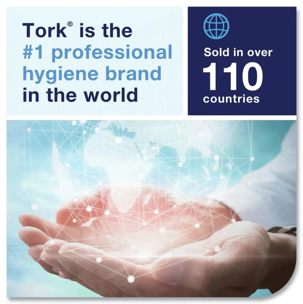 Tork 100990 2-Ply 6.5 in. x 8.5 in. Xpressnap Interfold Dispenser Napkins - White (12/Carton)