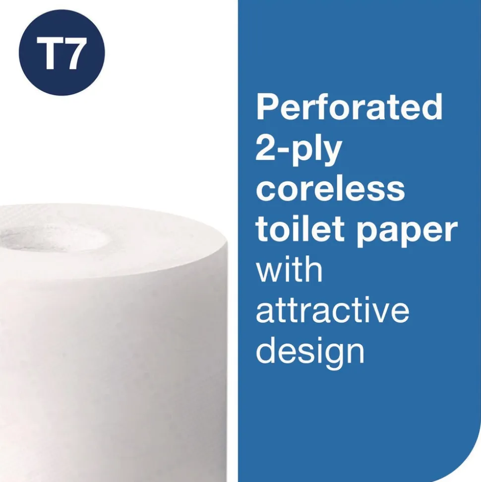 Tork 472881 2-Ply Advanced Coreless High Capacity Bath Tissue - White (12 Rolls/Carton)