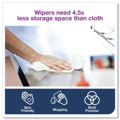 Tork 9.8 x 15.2 Paper Wiper Plus - White (2/Carton)