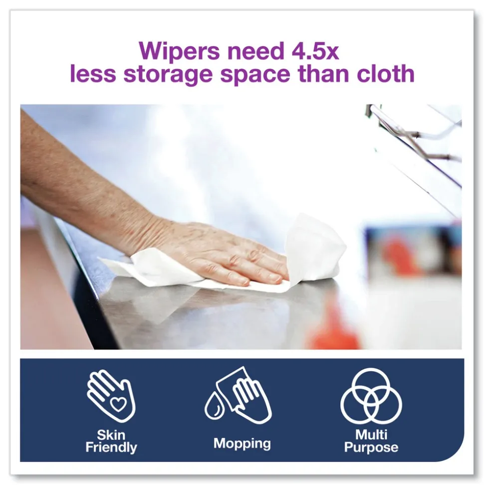 Tork 9.8 x 15.2 Paper Wiper Plus - White (2/Carton)