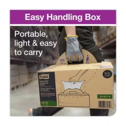 Tork 16.34 x 14 1-Ply Industrial Cleaning Cloths - Gray (210/Carton)