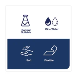 Tork 16.34 x 14 1-Ply Industrial Cleaning Cloths - Gray (210/Carton)