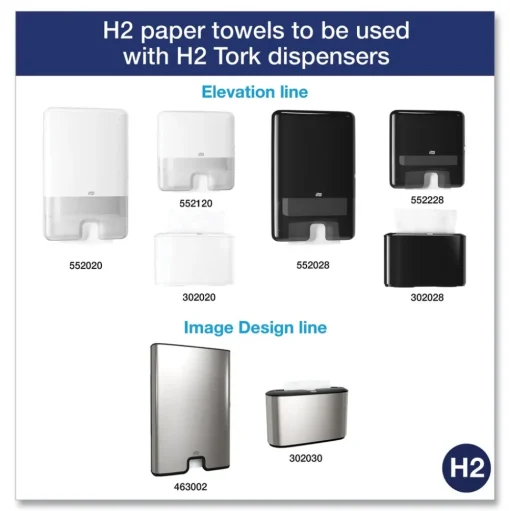 Tork Advanced 9 x 9.5 1-Ply Multifold Hand Towel - White (16/Carton)