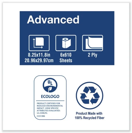 Tork Advanced 2-Ply 8.5 in. x 11.8 in. Centerfeed Hand Towels - White (6/Carton)