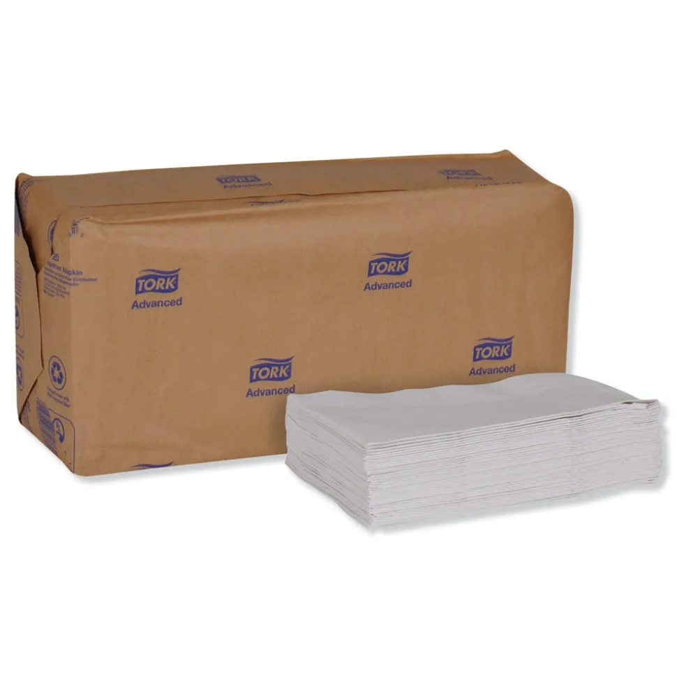Tork D820 1-Ply 13 in. x 12 in. Advanced Soft Minifold Dispenser Napkins White (6000/Carton)