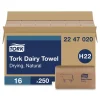 Tork Dairy Towel 1-Ply 9.12 x 10.25 Natural 250 Sheets/Pack 16 Packs/Carton