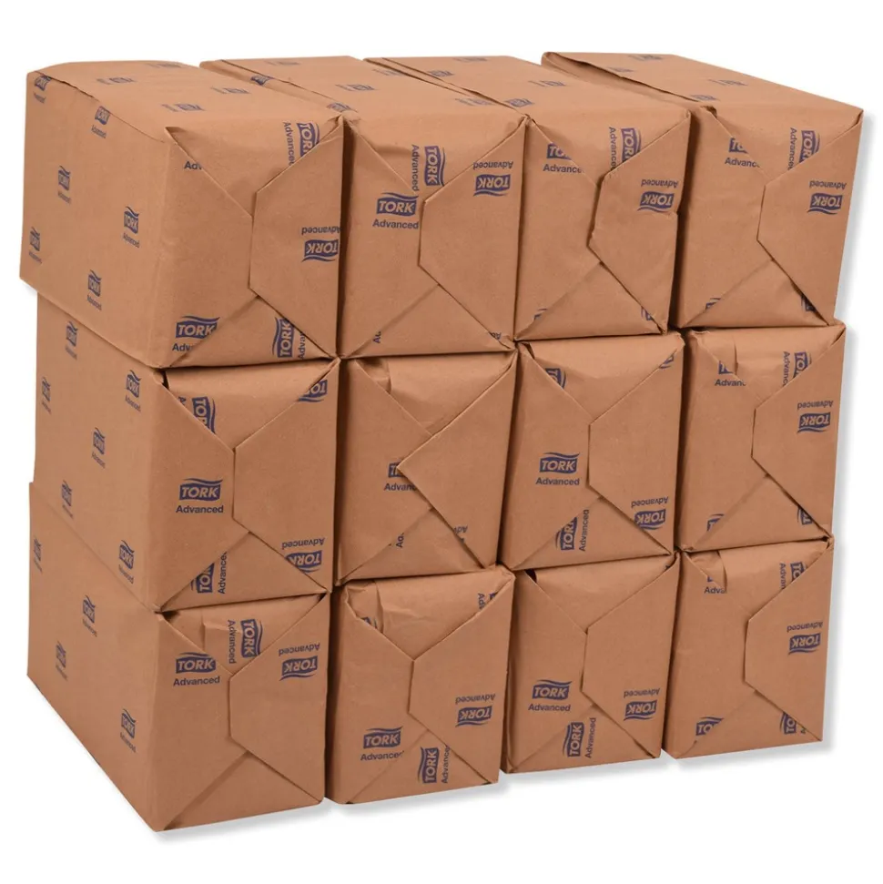 Tork D806E Advanced 1-Ply 12 in. x 17 in. Masterfold Dispenser Napkins - Natural (12/Carton)