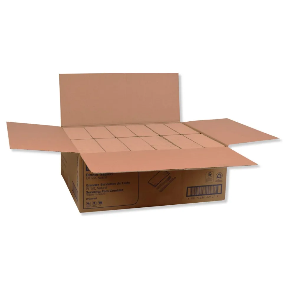 Tork N5186 1-Ply 15 in. x 17 in. Universal One-Ply Dinner Napkins - Natural (12/Carton)