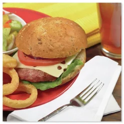 Tork NP5240C 2-Ply 15 in. x 16.25 in. Advanced Dinner Napkins - White (8/Carton)