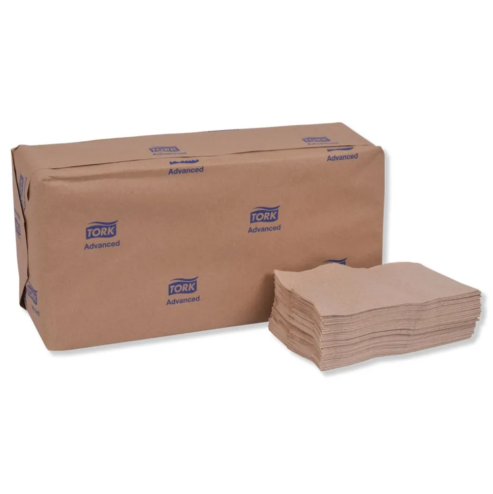 Tork 1-Ply 13 in. x 12 in. Advanced Soft Minifold Dispenser Napkins - Natural (6000/Carton)