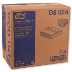Tork 1-Ply 12 in. x 17 in. Advanced Masterfold Dispenser Napkins - White (6000/Carton)