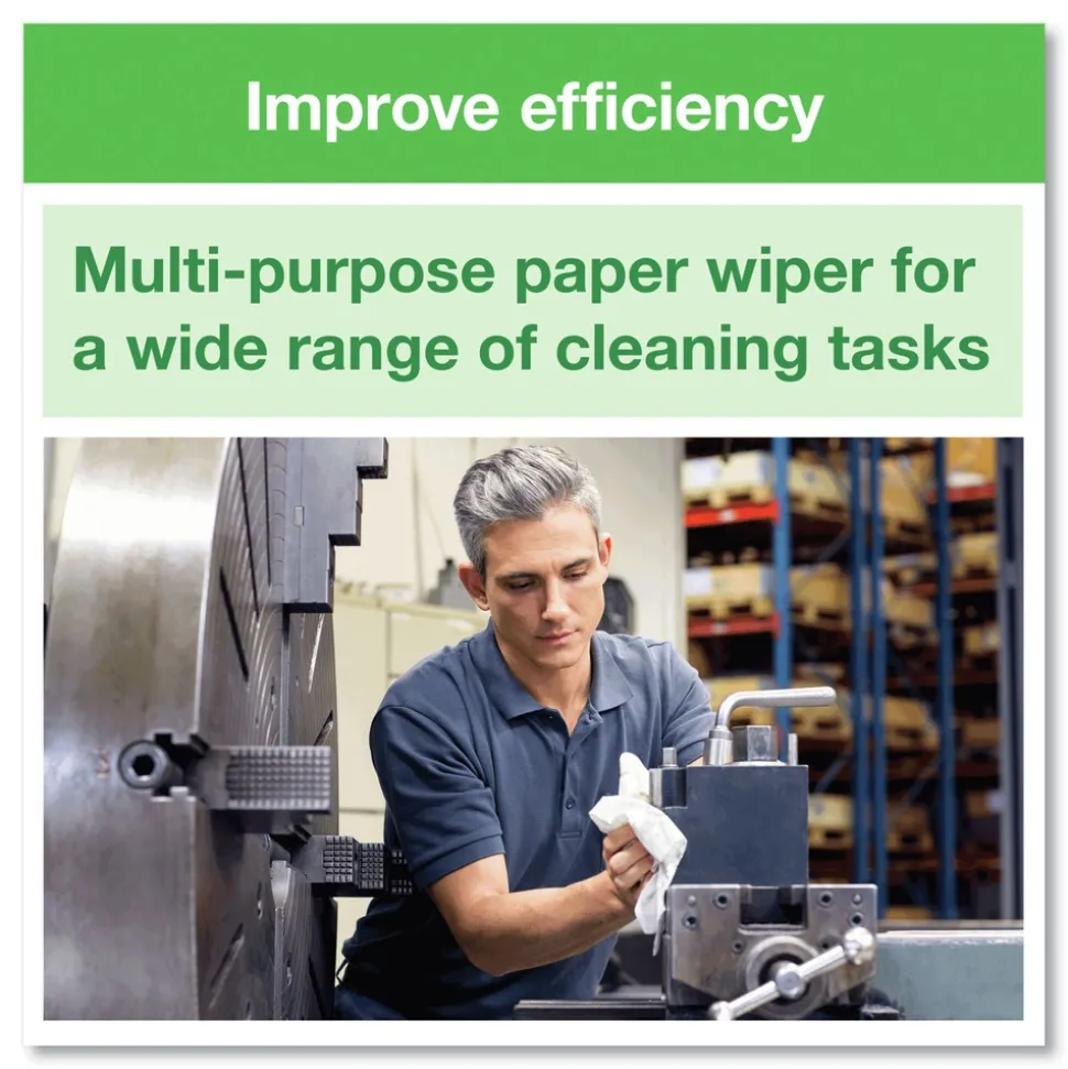 Tork 1-Ply 9 in. x 10.5 in. Basic Paper Wiper - White (24/Carton)